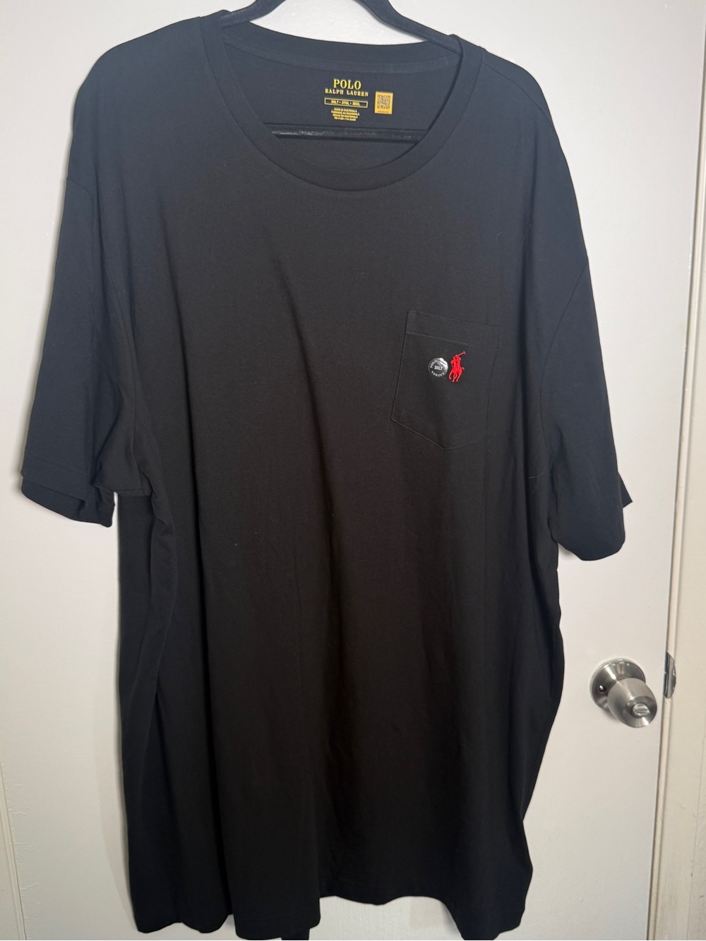 Polo by Ralph Lauren Black Pocket Tee with Red Pony Logo NWT Mens 3XLT